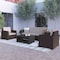 Flash Furniture 4 Piece Chocolate Brown Outdoor Faux Rattan Set DAD-SF-113R-CBN-GG - alternate 1